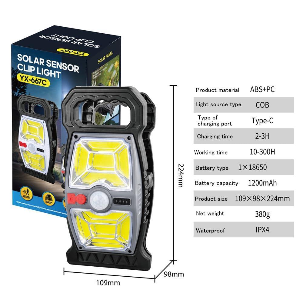 Rechargeable Garden Solar Flame Light with Motion Sensor - 1 Pcs by Wishshop