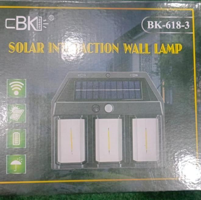 Rechargeable Motion Sensor Solar Wall Lamp - 3 Watts, 1 Pcs by Wishshop