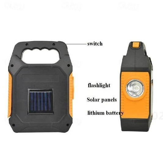 Multi-function Solar Powered Camping Light - 10 Watts, Rechargeable with Type-C Charging Port, 1 Pcs by Wishshop