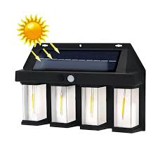Rechargeable Motion Sensor Solar Wall Lamp - 3 Watts, 1 Pcs  by Wishshop